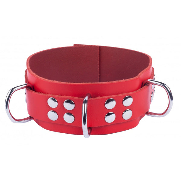 The Red - Ultra Red Leather Collar-Kink-The Red-Newside