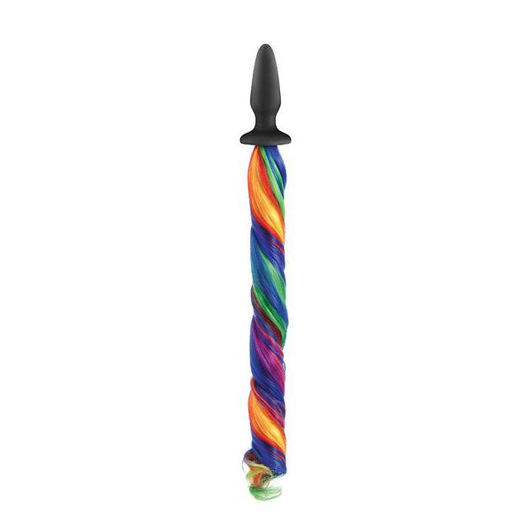 Unicorn Tails - Buttplug Rainbow met Staart-Toys-NS Novelties-Multikleur-Newside